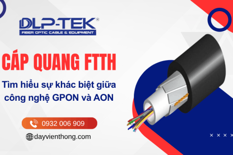 Cáp quang FTTH là gì? Tìm hiểu sự khác biệt giữa công nghệ cáp quang GPON và AON