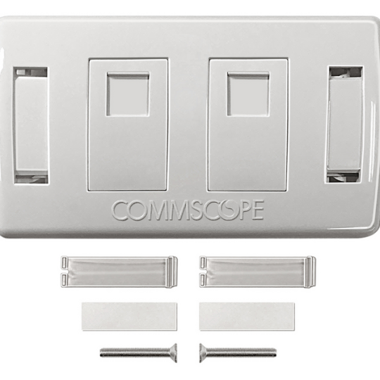 Mặt ổ cắm mạng hãng Commscope.Amp 2 cổng 2-1427030-2