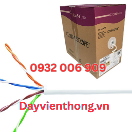 DÂY CÁP MẠNG CAT5E COMMSCOPE MÀU TRĂNG P/N: 6-0219590-2