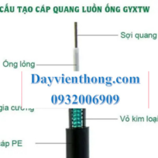 CÁP QUANG LUỒN ỐNG 48FO ĐƠN MODE BỌC THÉP