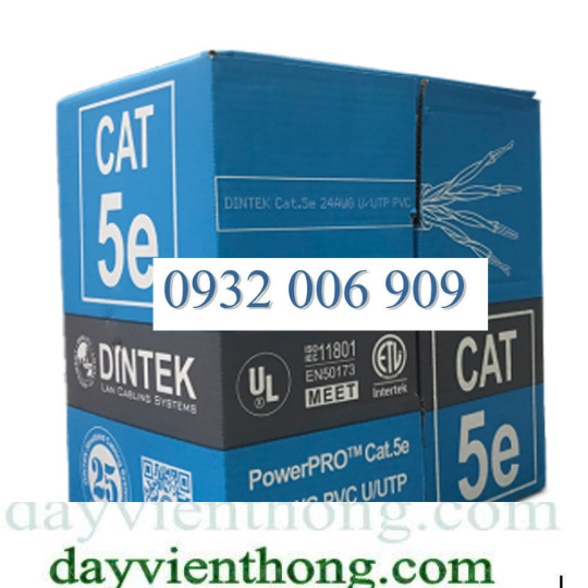 DÂY CÁP MẠNG CAT.5E UTP 305M (1101-03029) HIỆU DINTEK