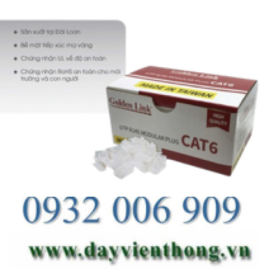 ĐẦU NỐI DÂY MẠNG RJ45 CAT6 GOLDEN LINK