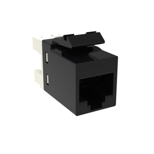 Ổ cắm mạng không chống nhiễu cat5e, commscope chính hãng RJ45, chuẩn SL, màu đen (9-1375191-2)