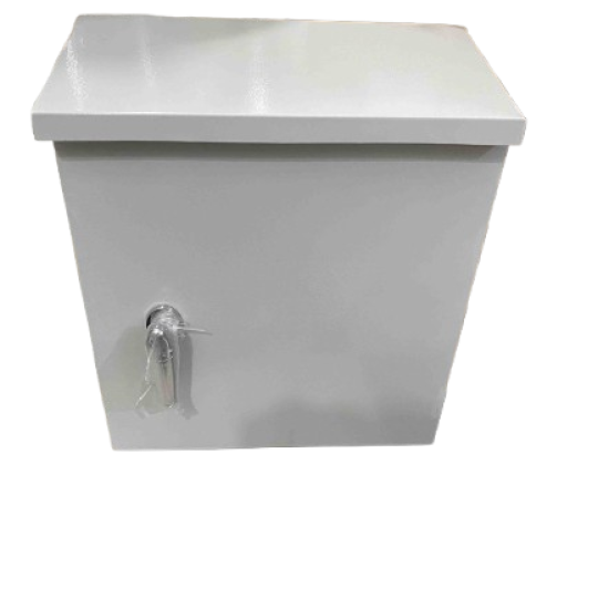 Tủ điện ngoài trời 500x350x150, có Mái che, có chân đế chân đế H100mm